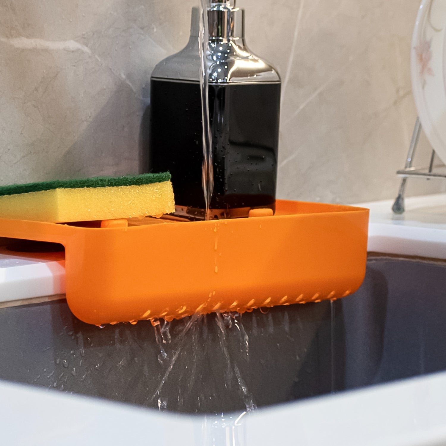 MULTI FUNCTIONAL DRAINER SHELF SINK STORAGE HOLDER Sink Colander Strainer Basket (1 Pc) MULTI FUNCTIONAL DRAINER SHELF SINK STORAGE HOLDER Sink Colander Strainer Basket (1 Pc)